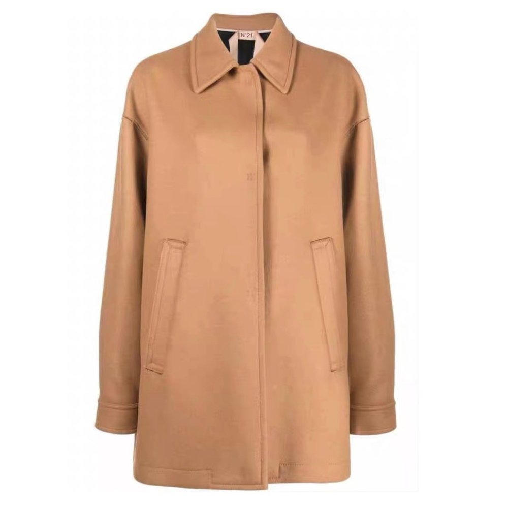 N21 (Numero Ventuno) Caramel Virgin Wool Single Breasted Coat NWT